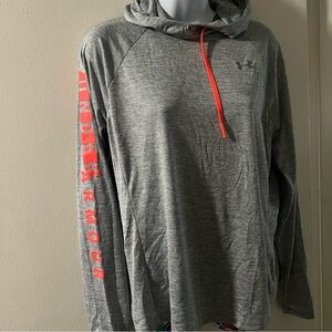 Under Armour Grey Orange Loose Heat Gear Sweater with Hood